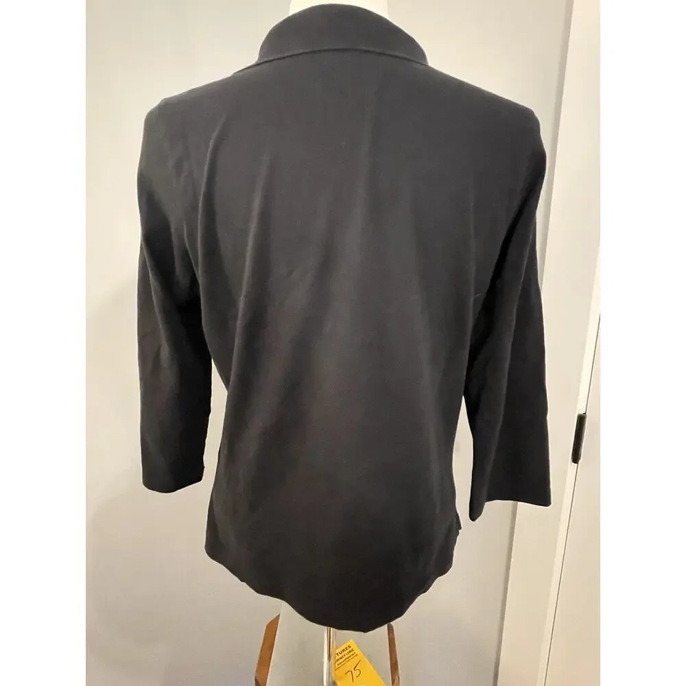 Women’s Navy Nautica V-neck Shirt Sz Large 3/4sleeve - Picture 4 of 8